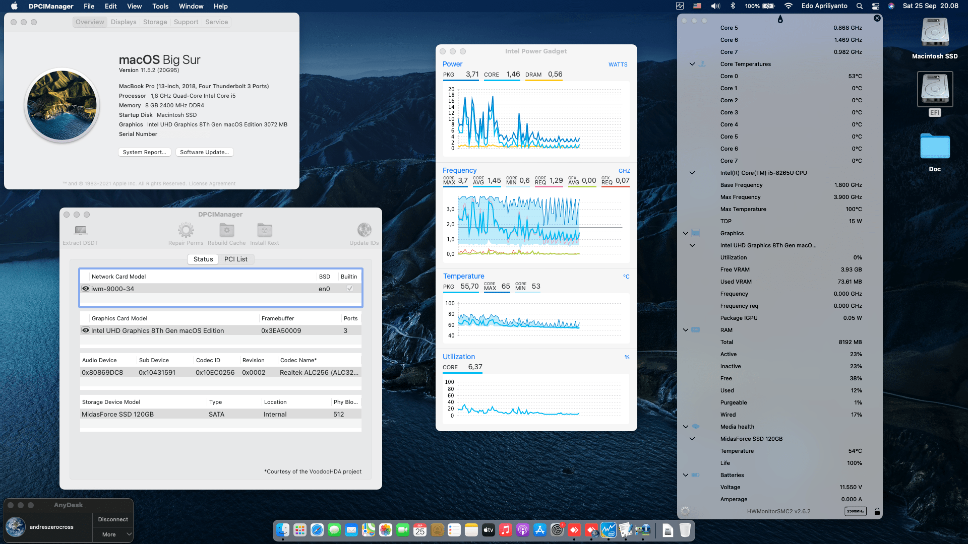 Success Hackintosh macOS Big Sur 11.5.2 Build 20G95 in Asus VivoBook S14-S430FN
